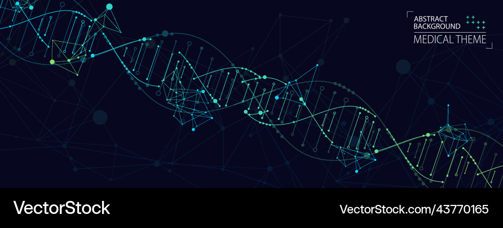 Science template abstract background with a 3d Vector Image