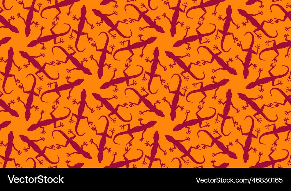Seamless pattern with gecko lizards endless Vector Image
