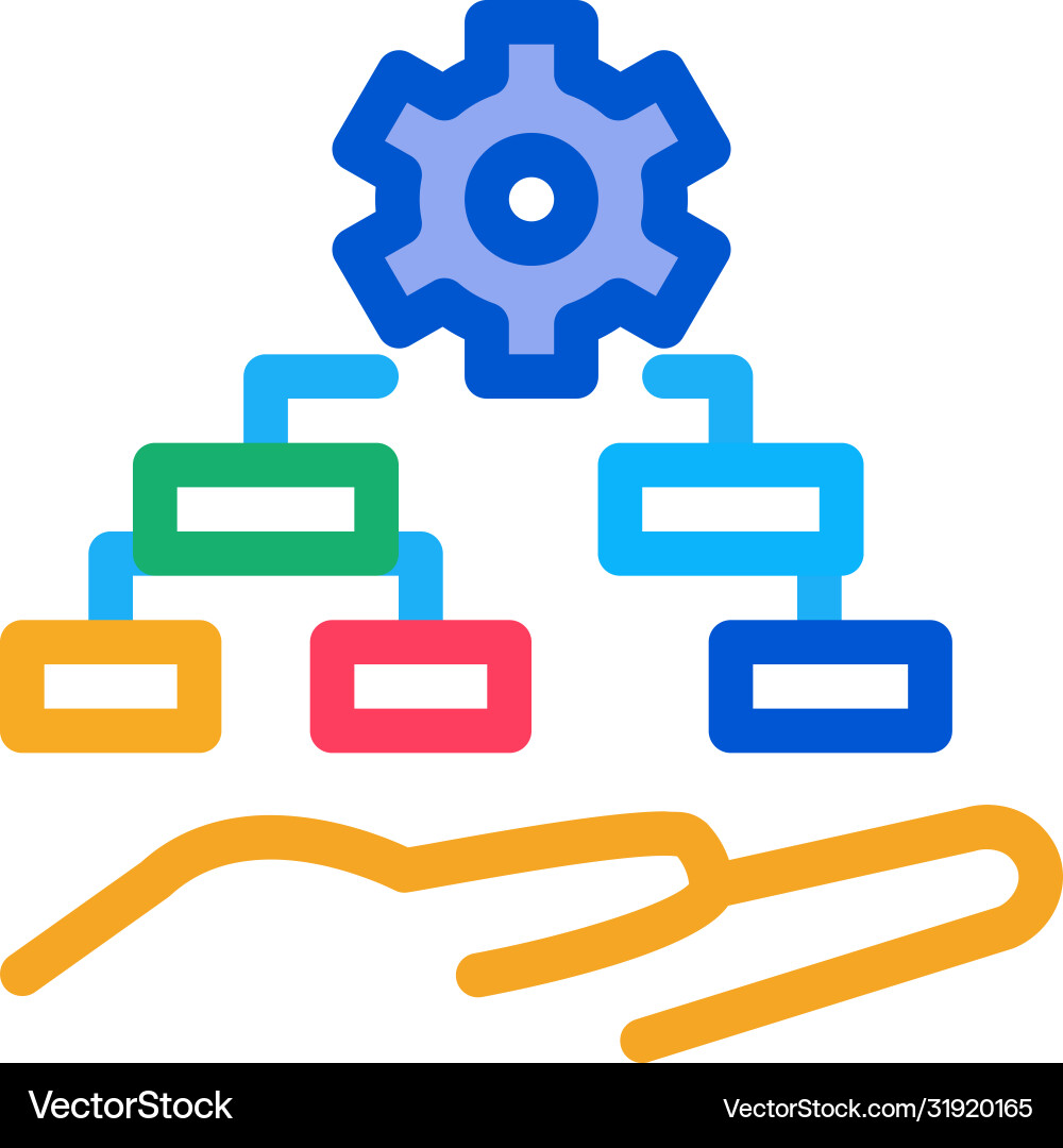 Settings algorithm icon outline Settings algorithm icon outline vector image