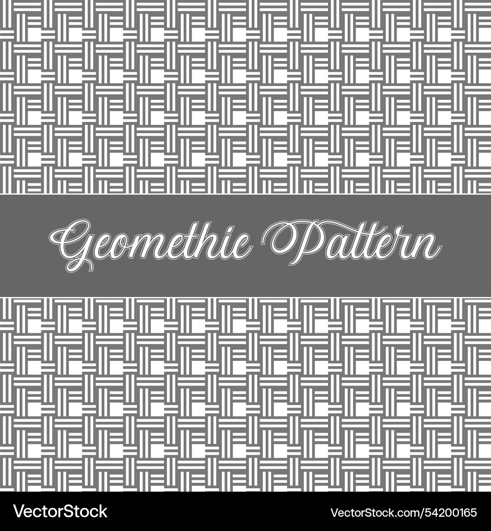 White and grey geometric oriental pattern Vector Image