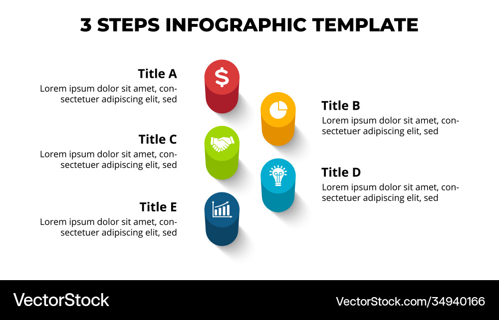 3d perspective infographic presentation vector image