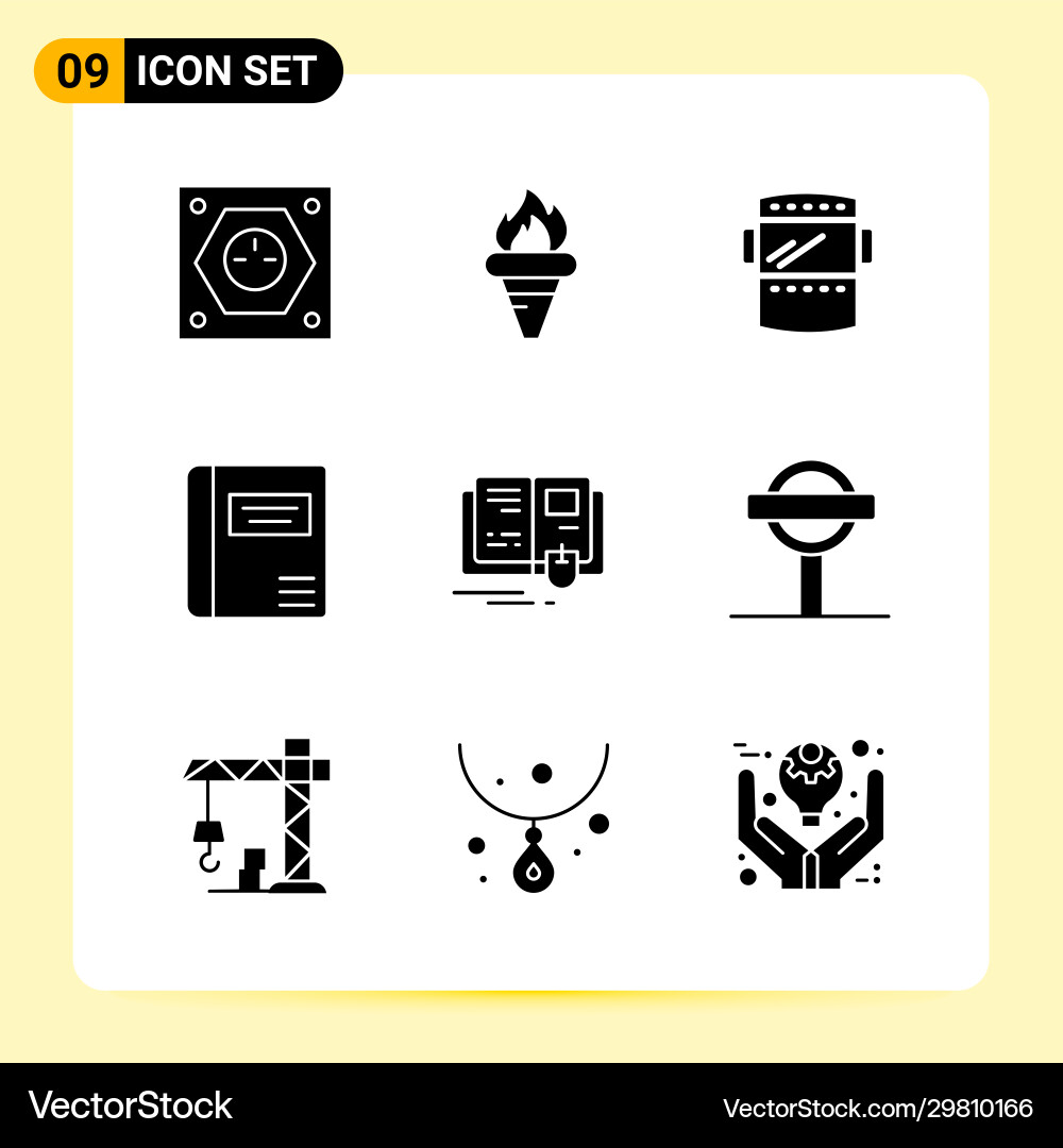 9 creative icons for modern website design 9 creative icons for modern website design vector image