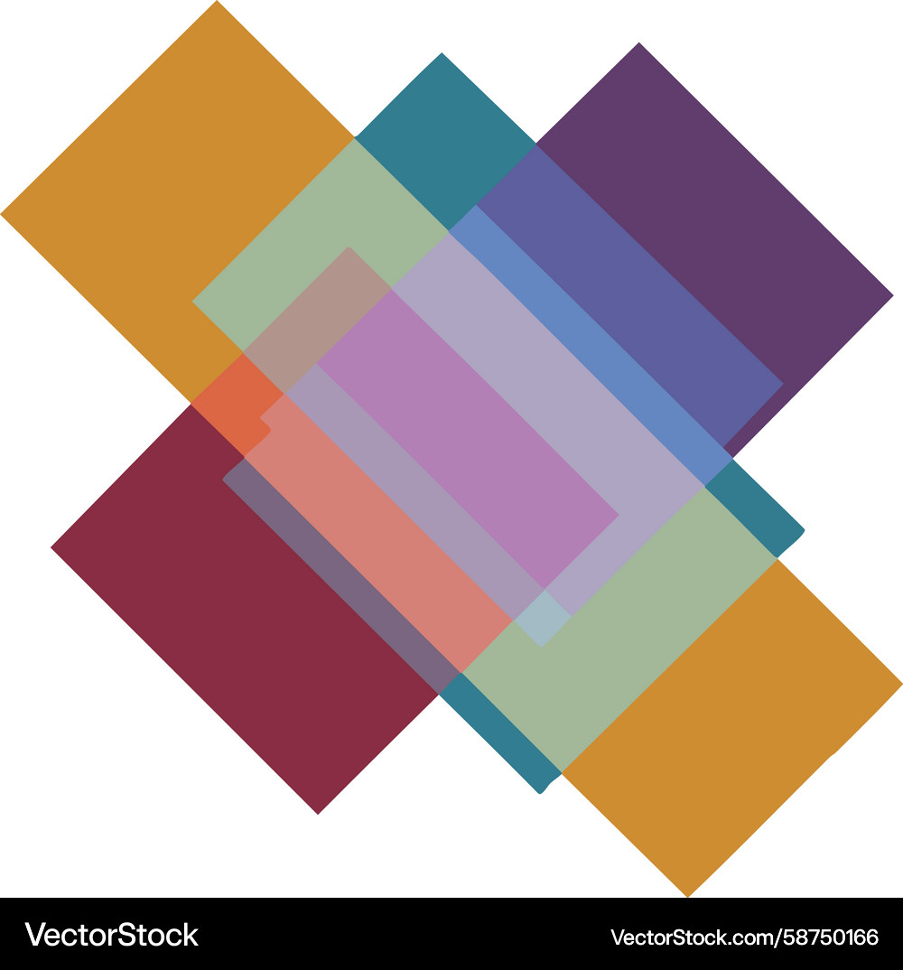 Abstract geometric overlapping squares colorful Abstract geometric overlapping squares colorful Vector Image