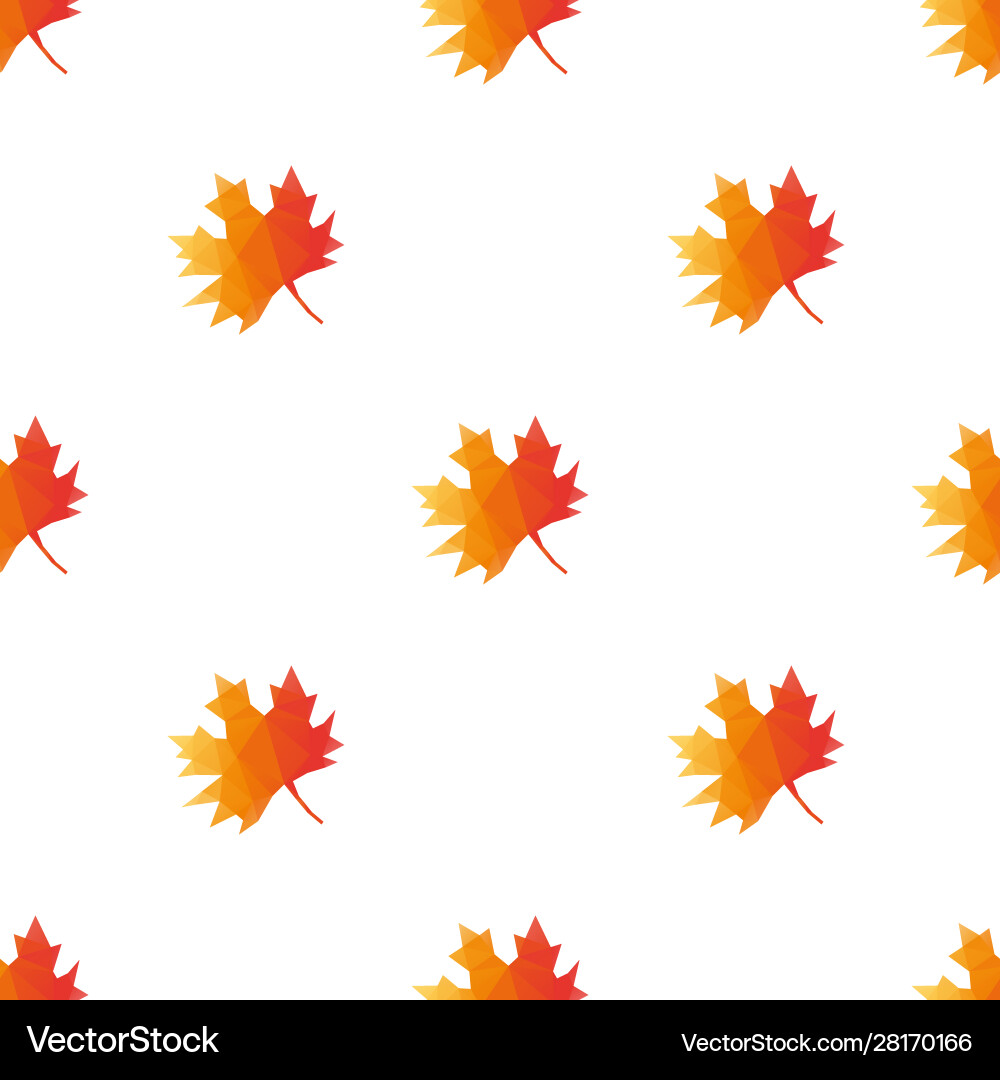 Autumn maple leaf triangle shape seamless pattern Autumn maple leaf triangle shape seamless pattern vector image