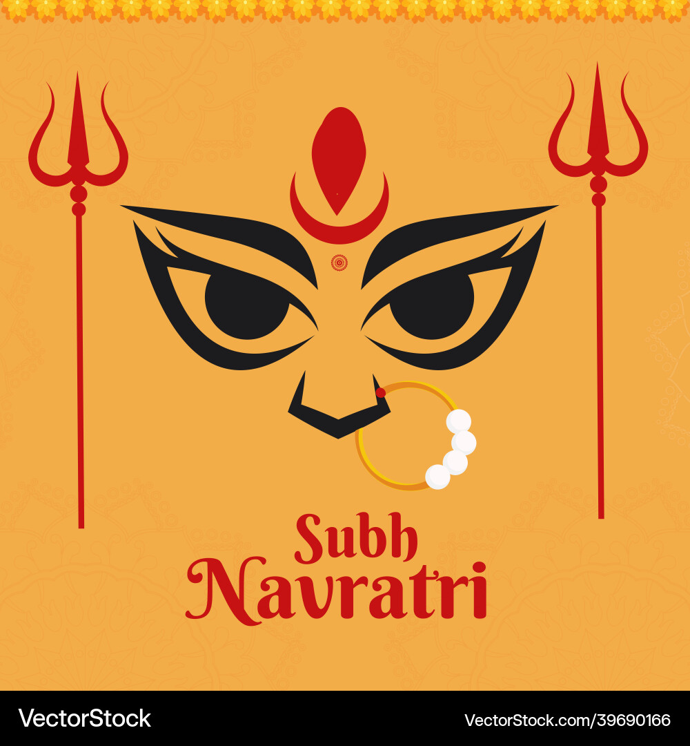 Banner design of subh navratri Banner design of subh navratri vector image