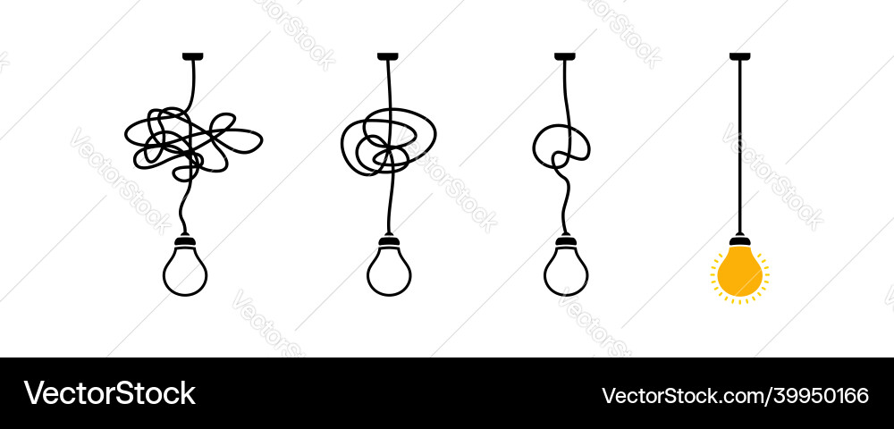 Complex complicated process easy solution Complex complicated process easy solution vector image