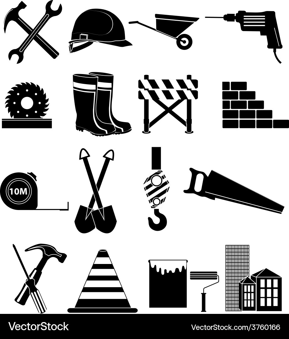 Construction icons set Royalty Free Vector Image