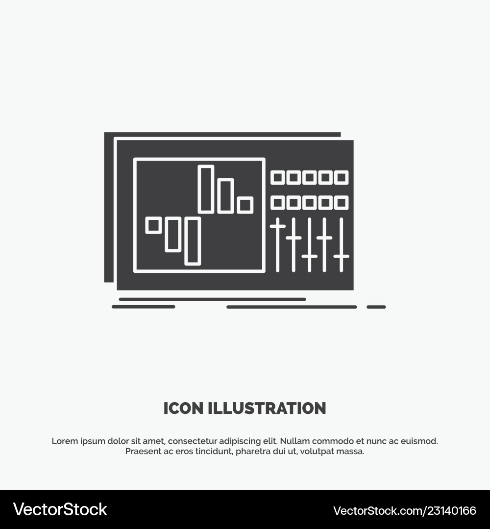Control equalizer equalization sound studio icon Control equalizer equalization sound studio icon Vector Image