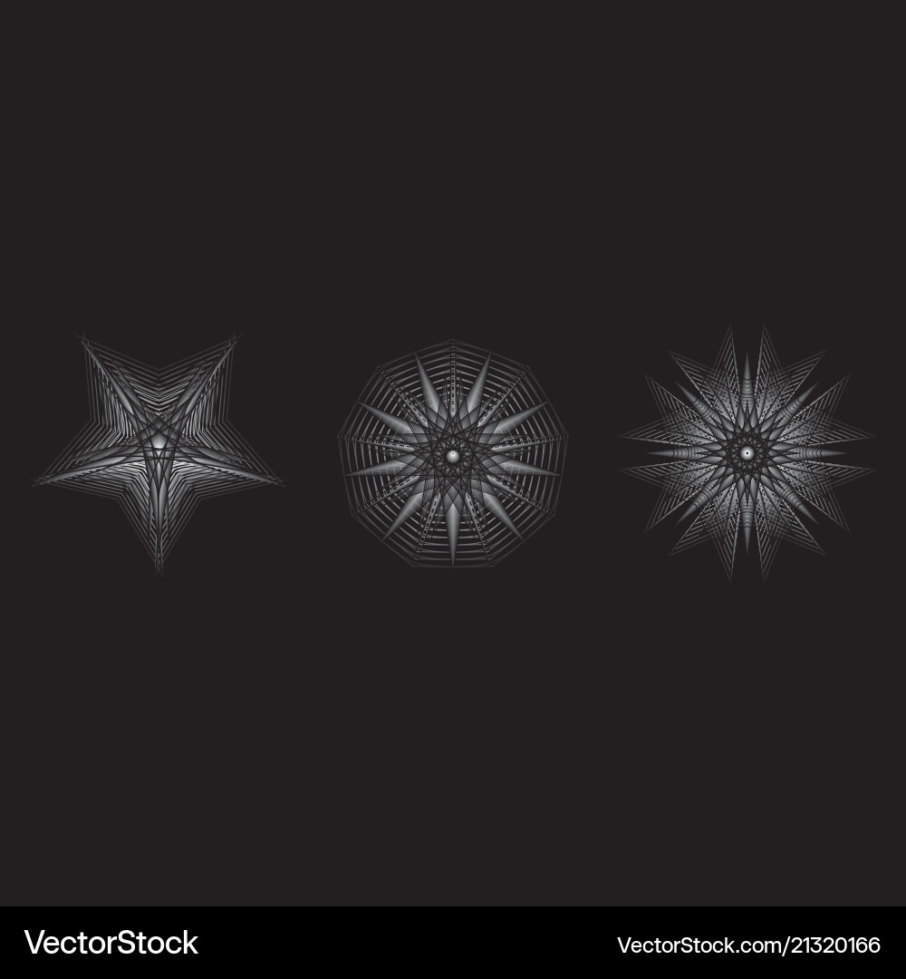 Cosmic object is a geometric fractal Vector Image
