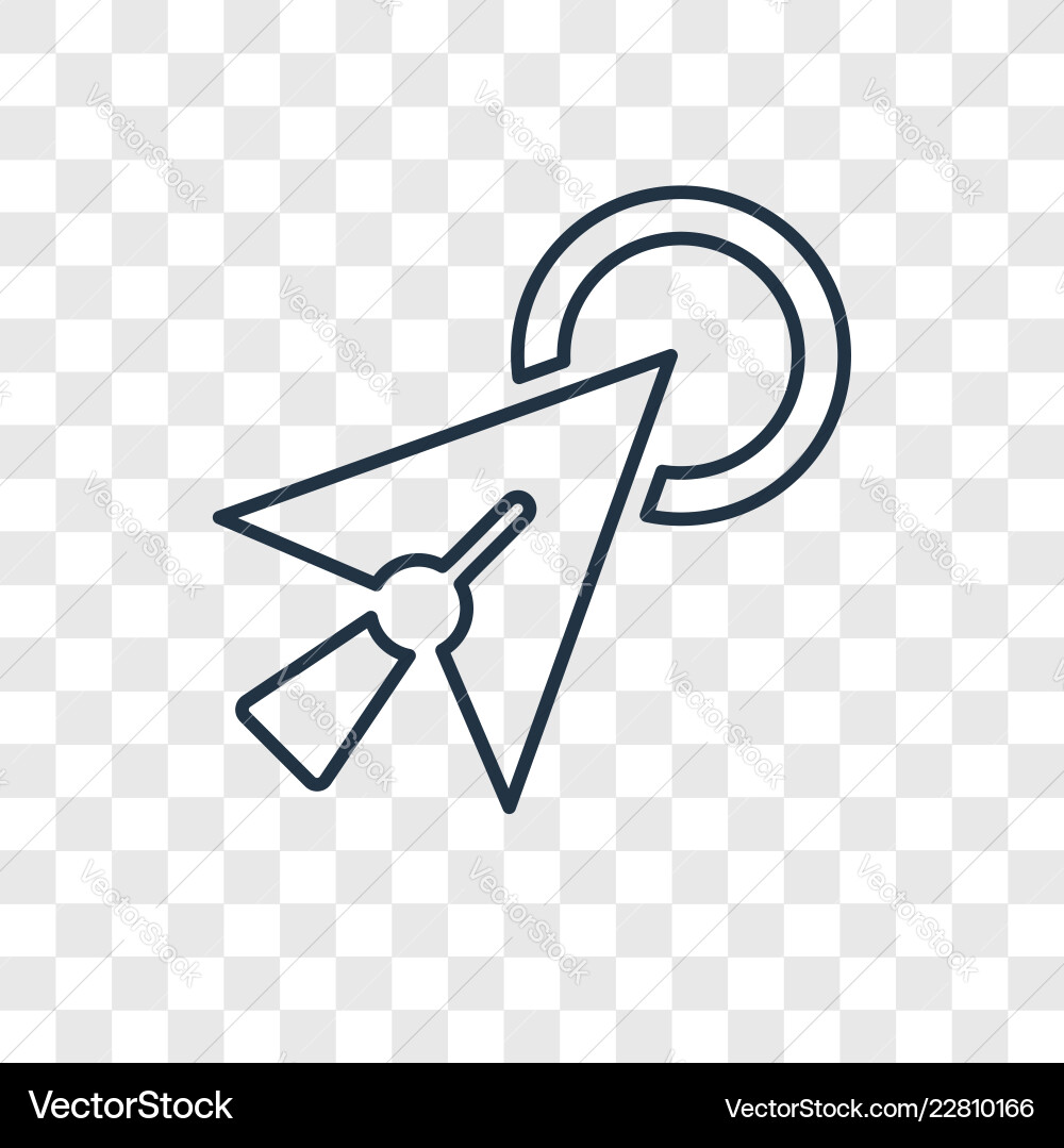 Cursor concept linear icon isolated Vector Image
