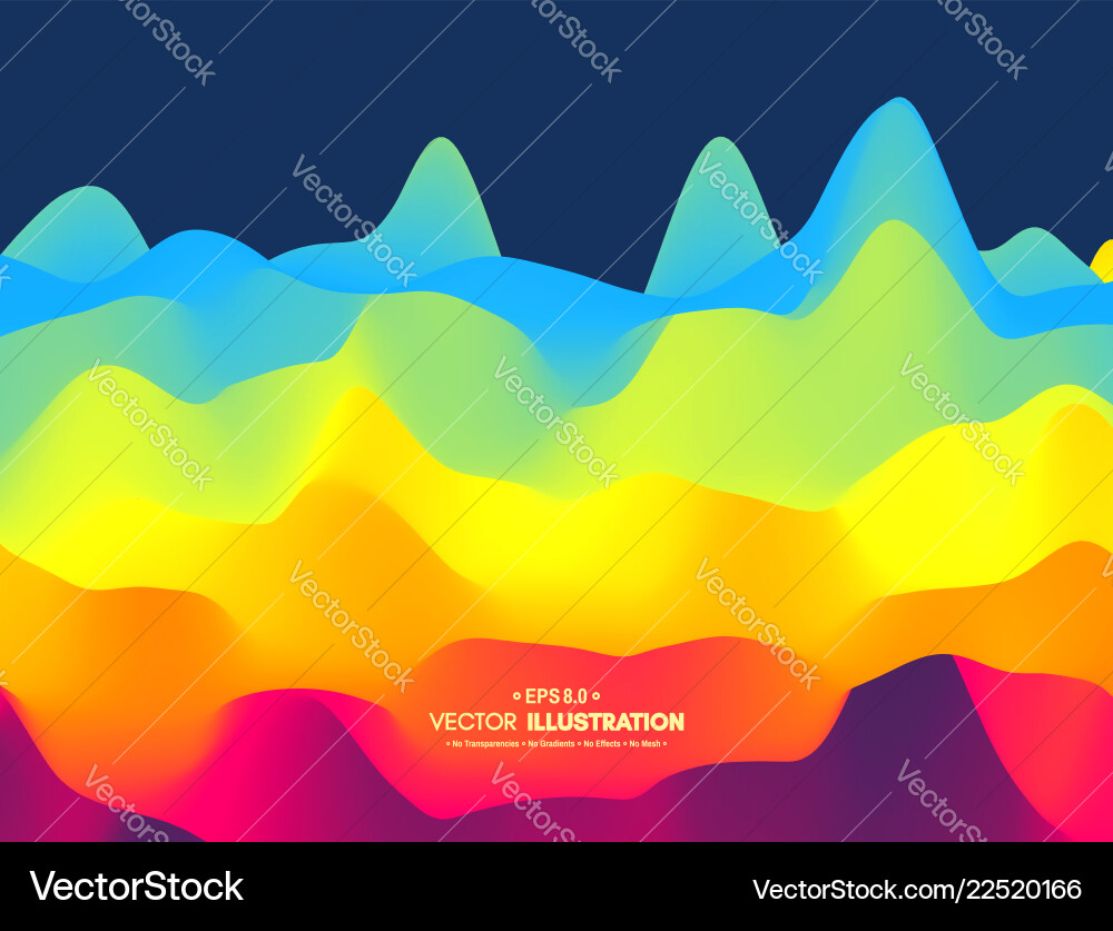 Dynamic Wavy Abstract Background Vector Image