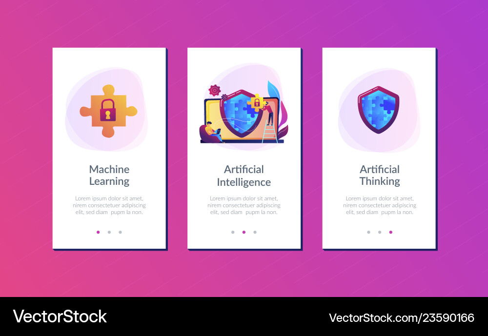 Firewall app interface template Firewall app interface template Vector Image