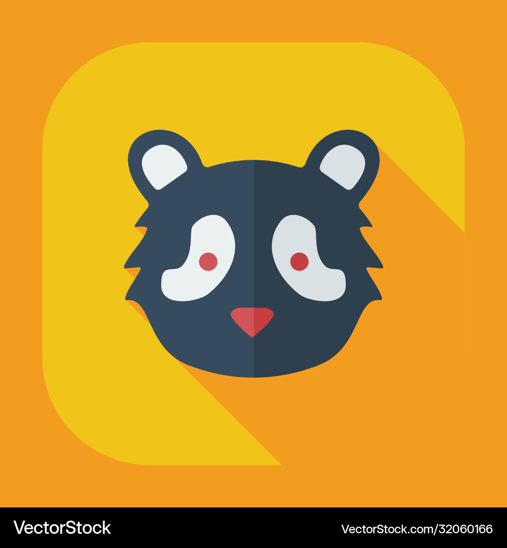 Flat modern design with shadow icons pandas Flat modern design with shadow icons pandas vector image