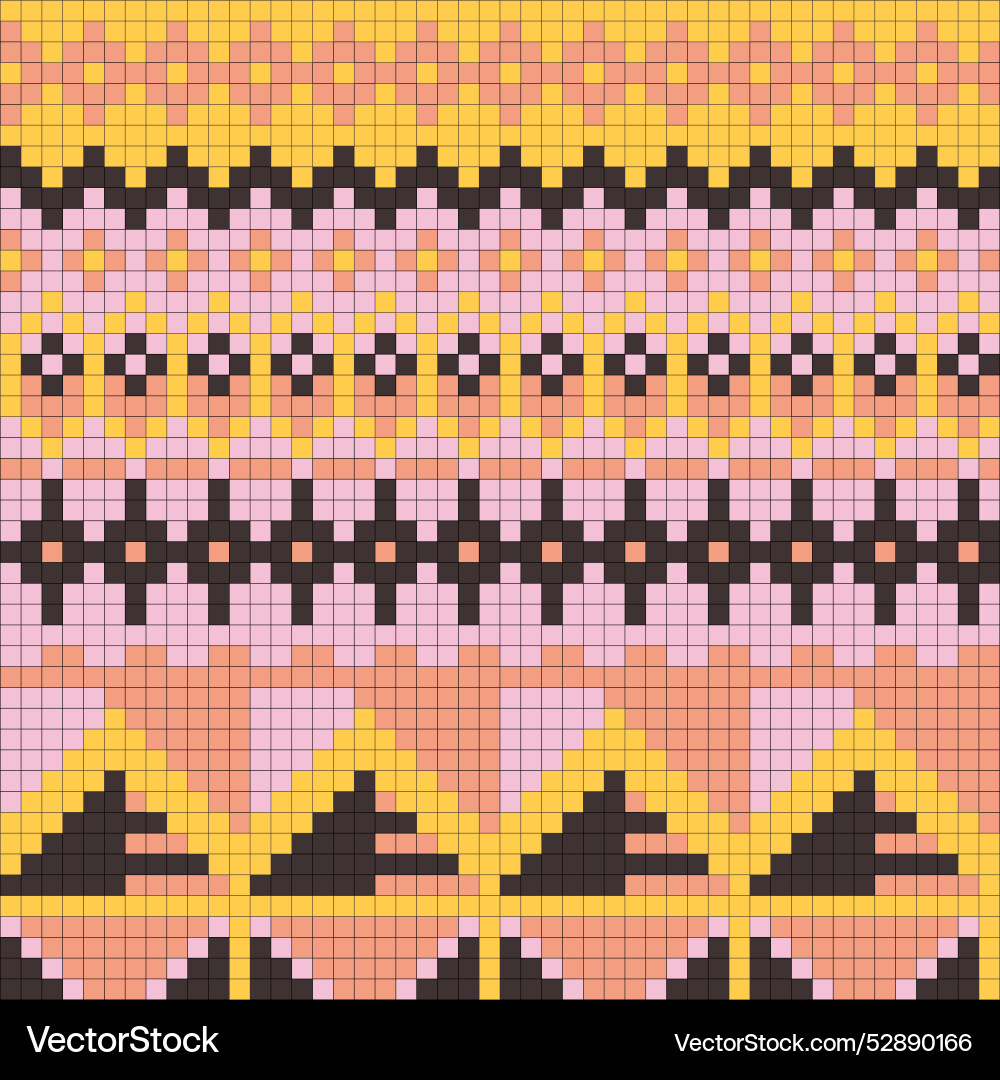 Geometrical seamless knitting scheme pattern Geometrical seamless knitting scheme pattern vector image