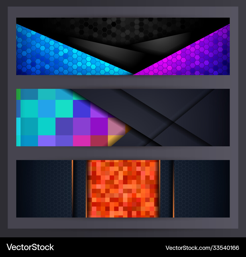 Horizontal banner set collection with various Horizontal banner set collection with various vector image