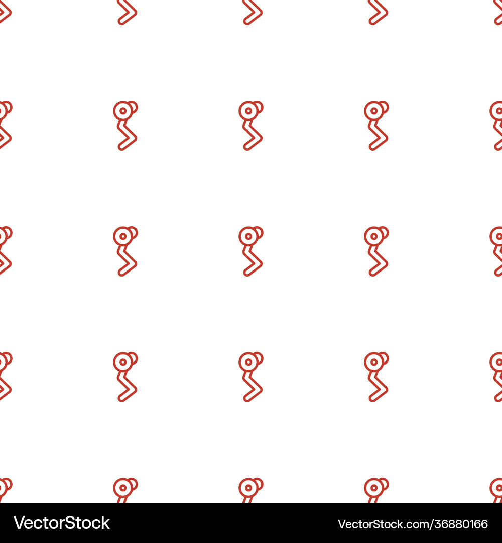 Man doing exercises icon pattern seamless white Vector Image