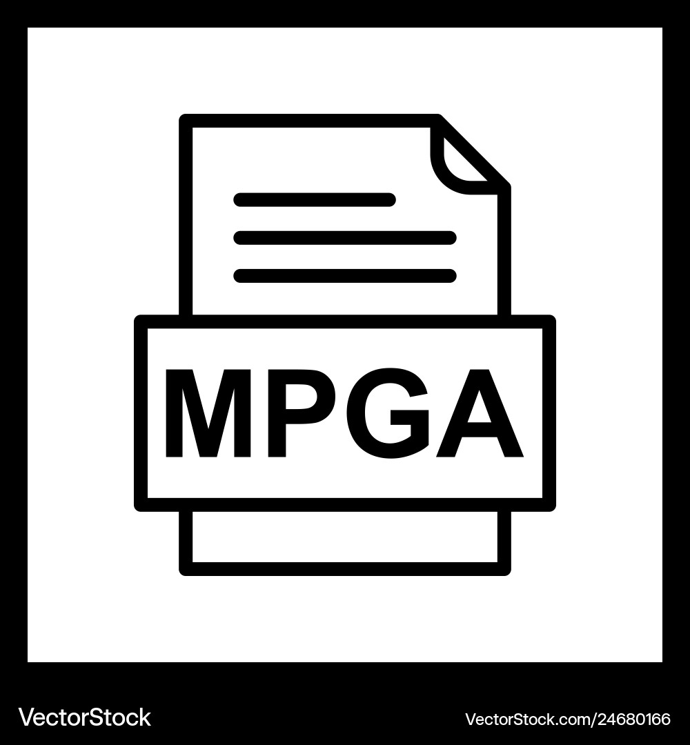 Mpga file document icon vector image
