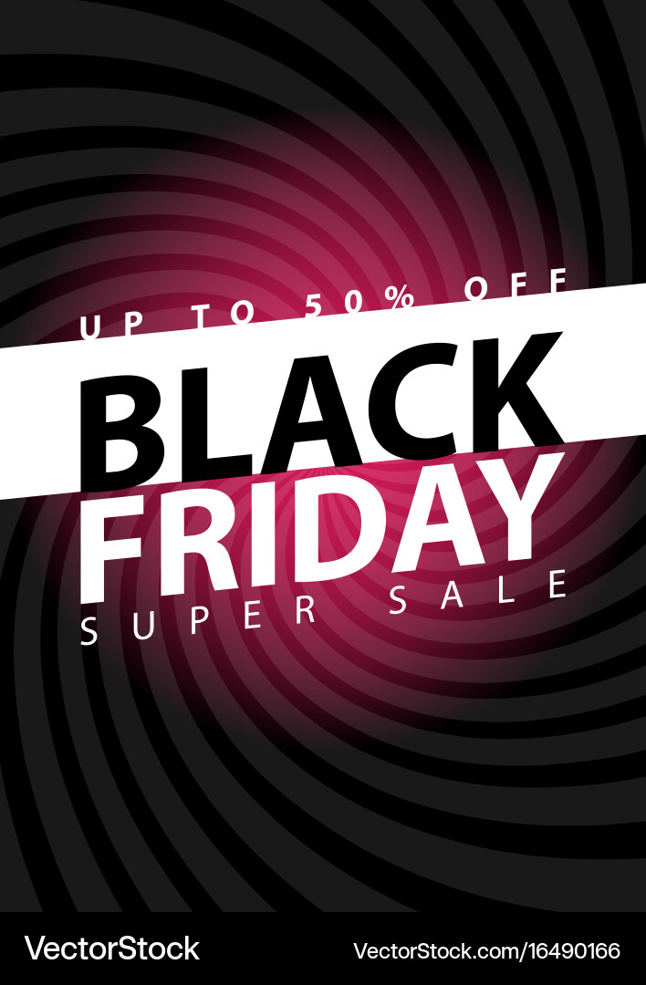 Schwarz friday super verkauf poster spiel mega vektorbild