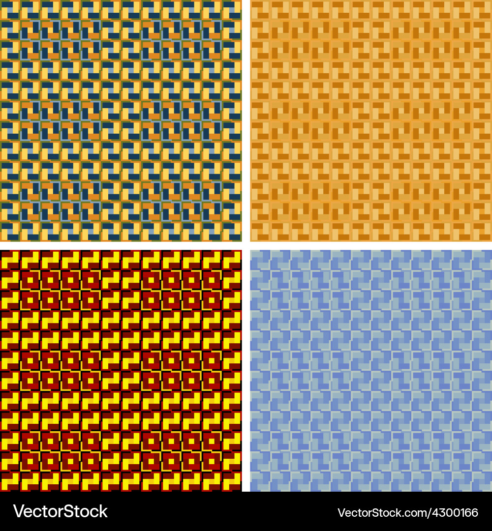 Seamless abstract art pattern set vector image