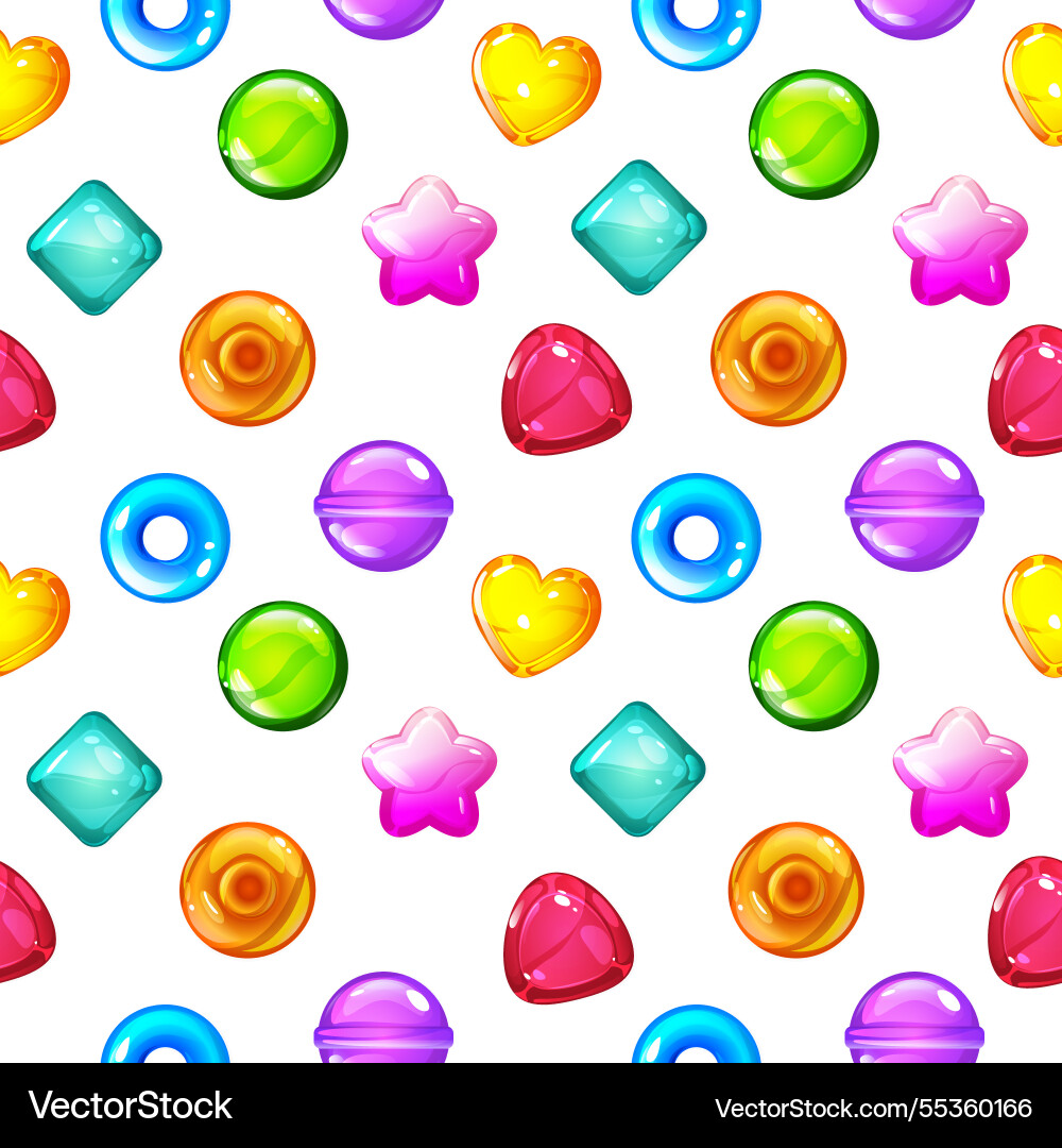 Seamless pattern with candys on white background Seamless pattern with candys on white background vector image