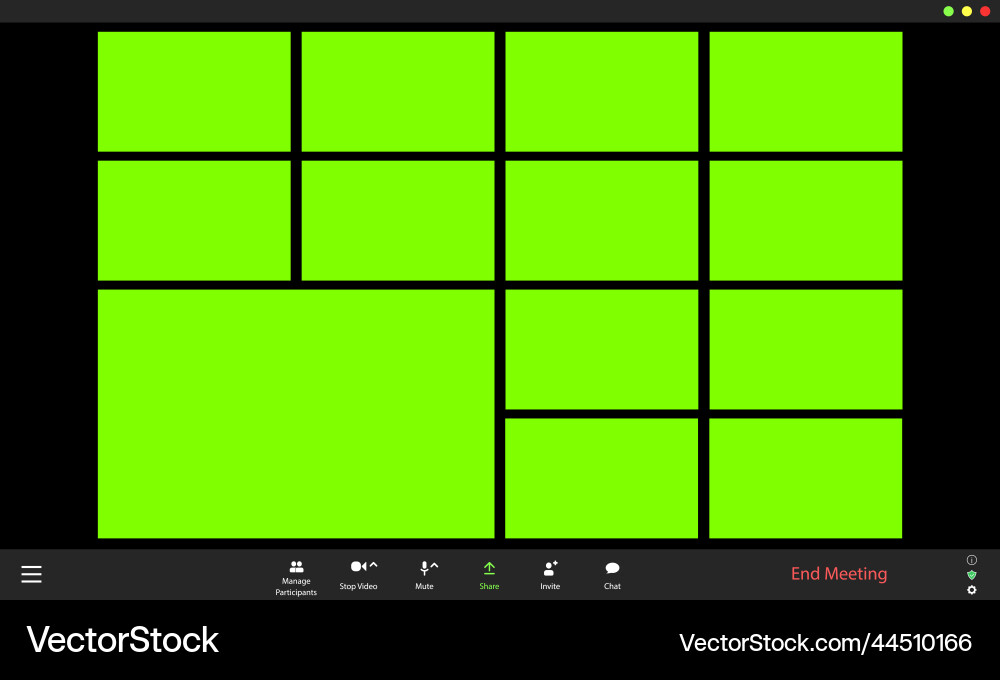 Video conference user interface call window Video conference user interface call window vector image