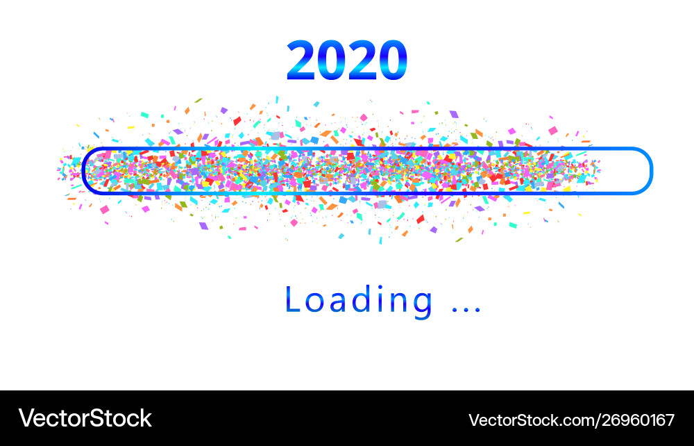 2020 new year eve loading bar with colorful 2020 new year eve loading bar with colorful vector image
