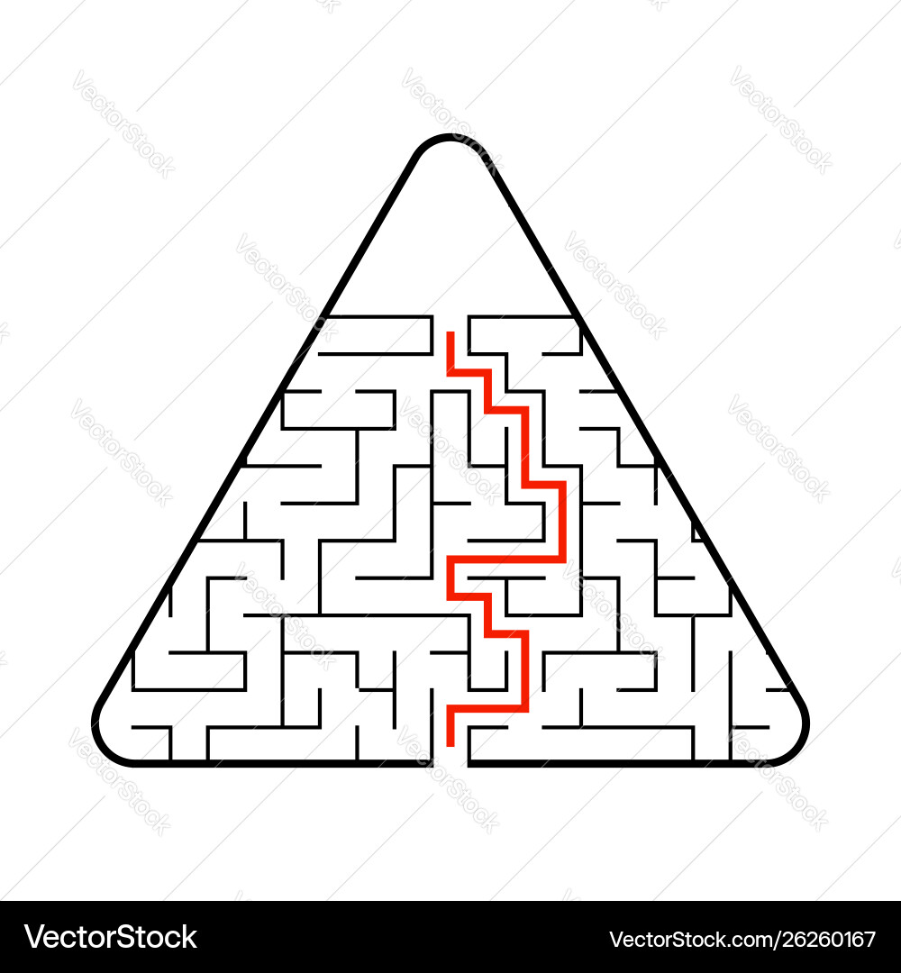 Abstract triangular labyrinth game for kids Abstract triangular labyrinth game for kids vector image
