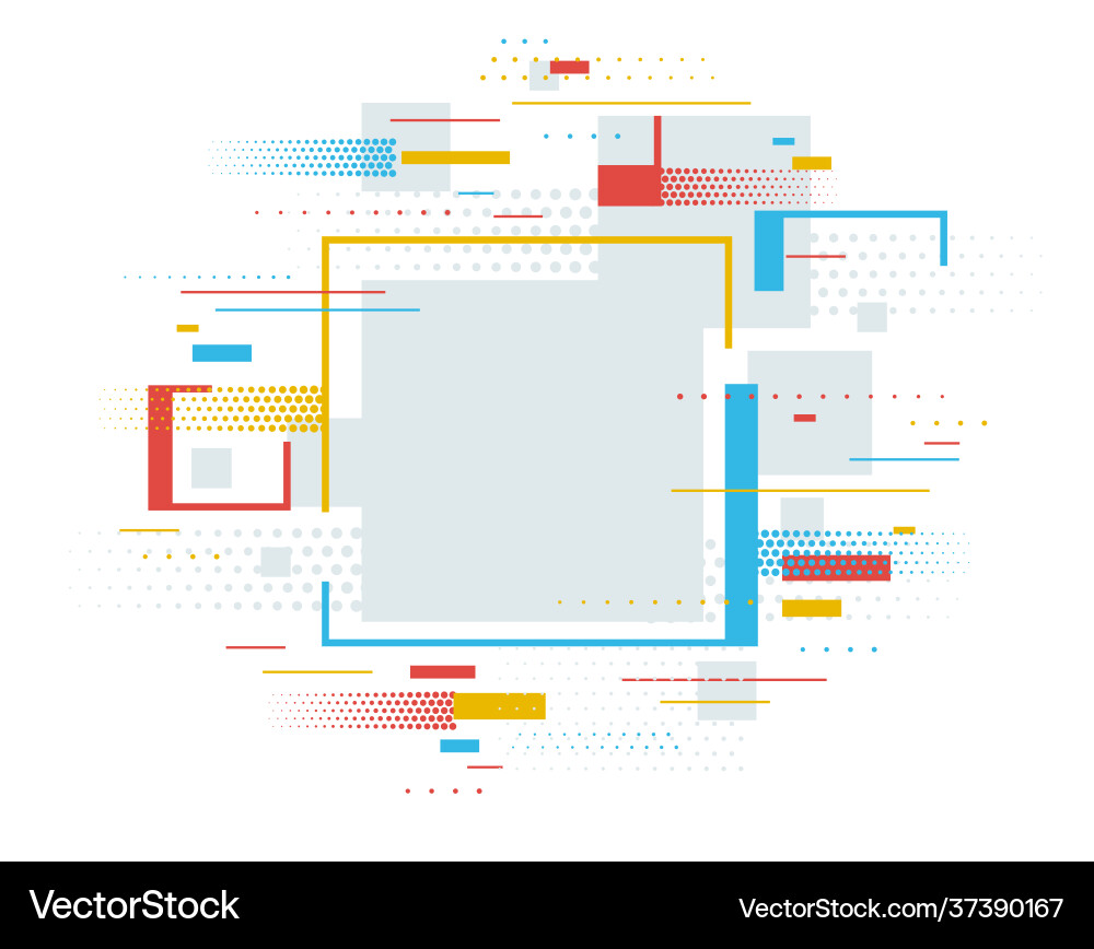 Artistic colorful frame with different elements Artistic colorful frame with different elements vector image