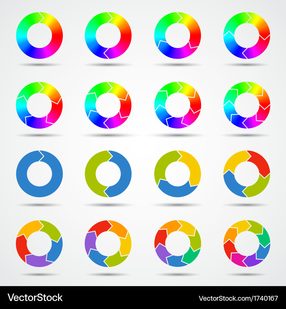 Circular Arrows Workflow Template vector image