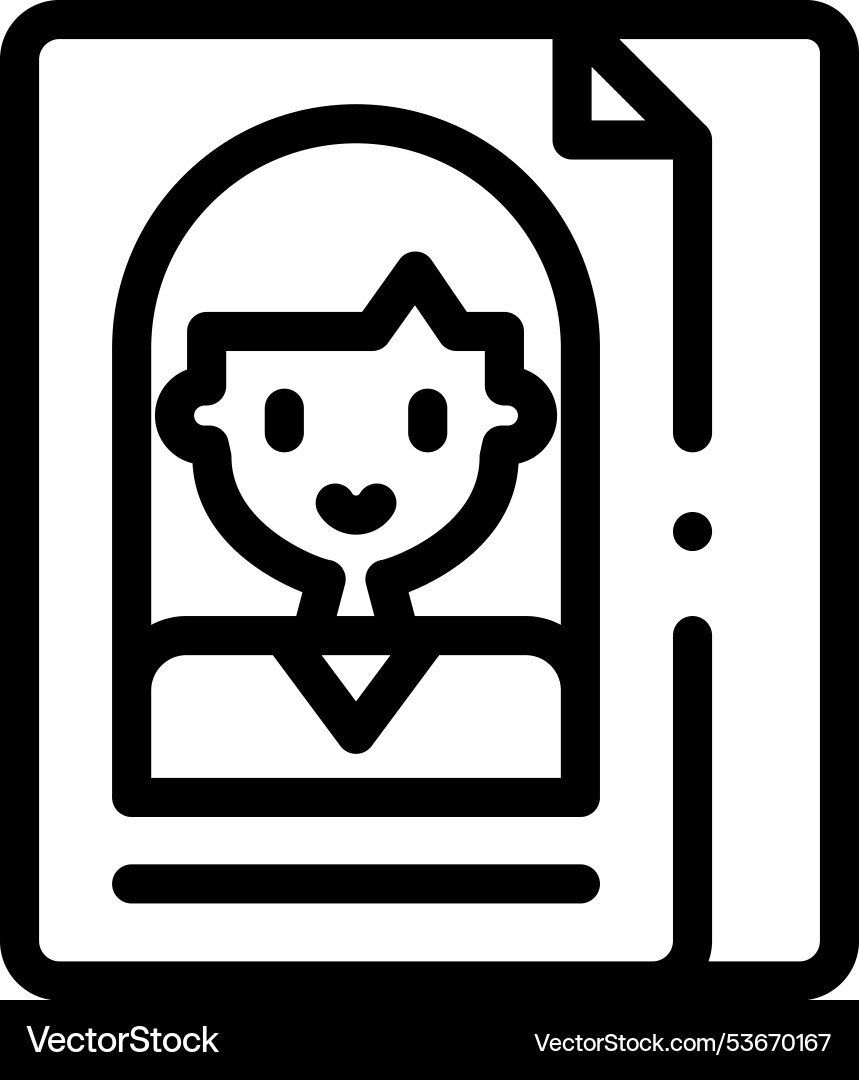 Datei-Symbol dünne lineare Stil Design isoliert vektorbild