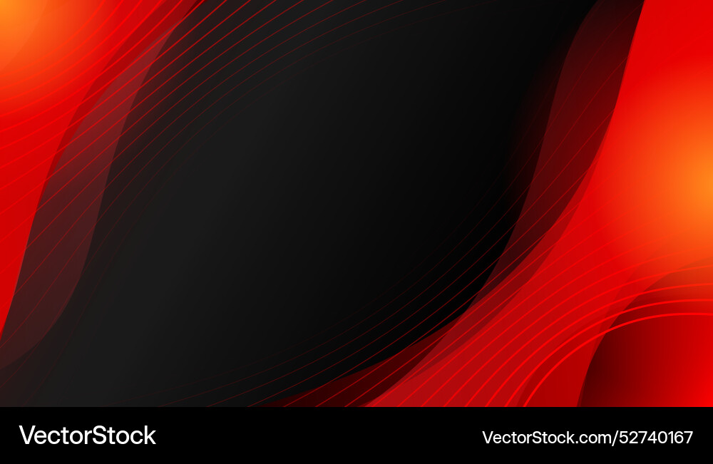 Dynamic Red Wave Background Vector Image