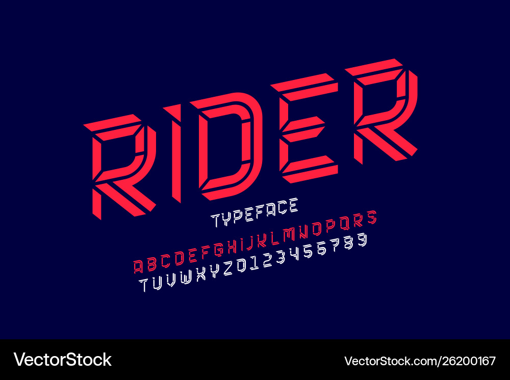 Dynamic Speed Font Collection vector image