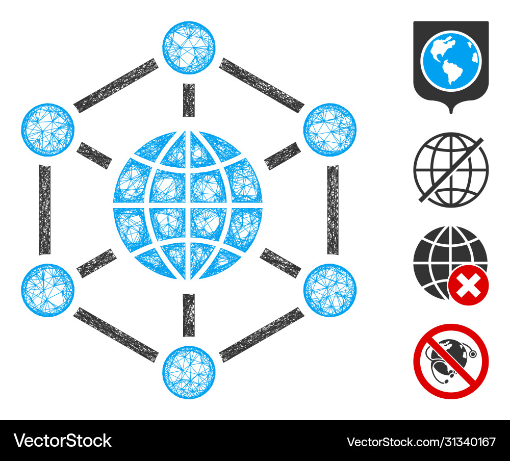 Global web mesh Global web mesh vector image