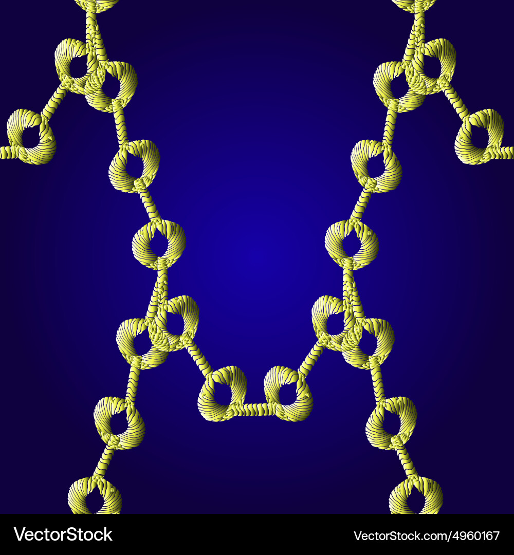 Gold chain pattern vector image