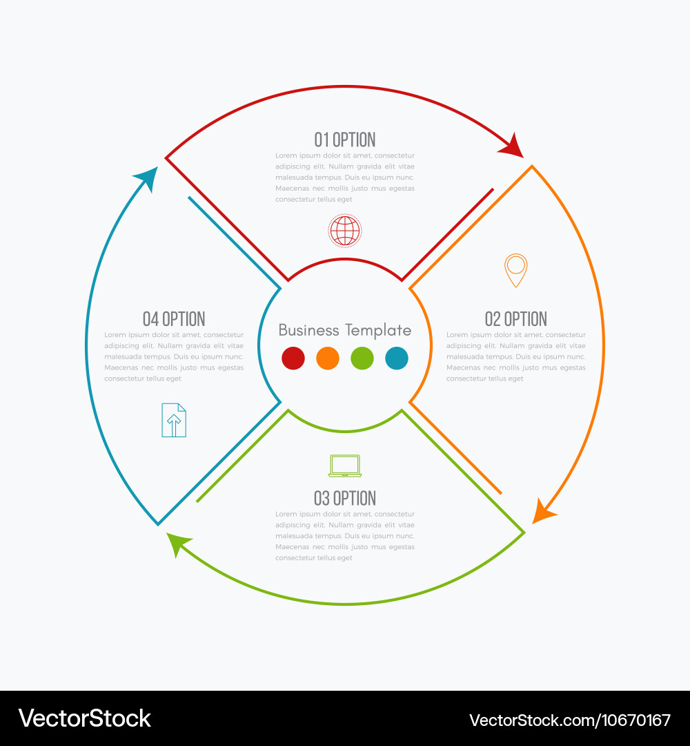 Linear Infographic Element vector image