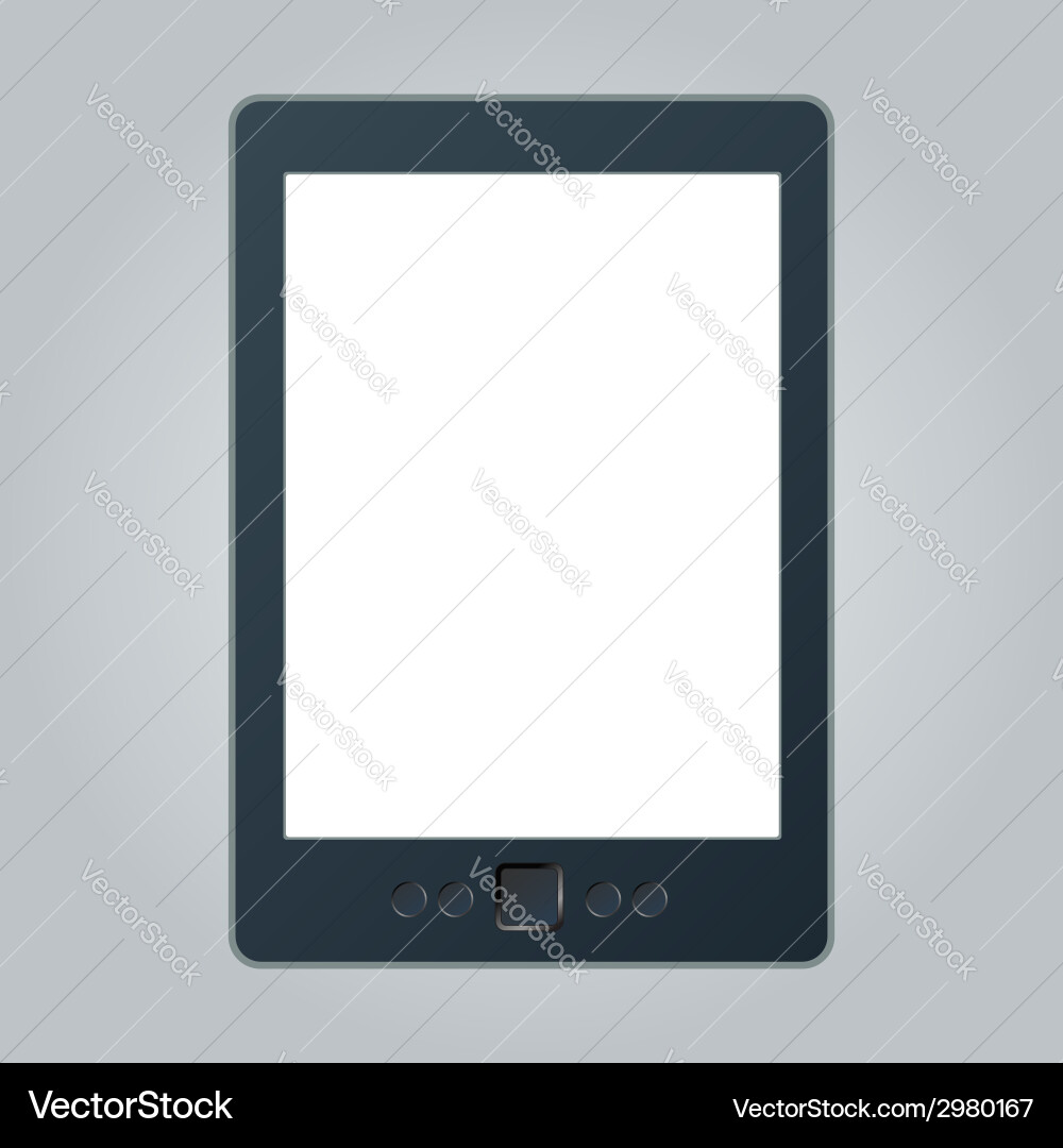 Portable e-book reader with two clipping path vector image
