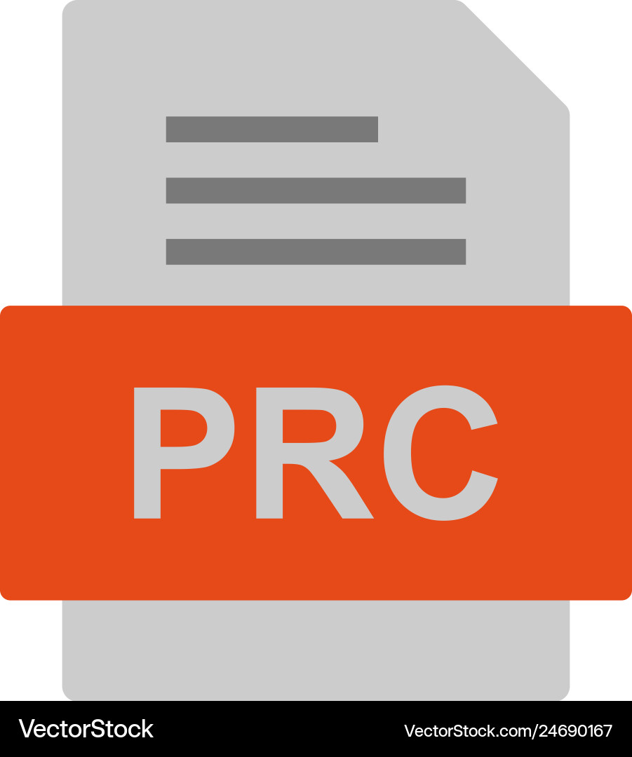 Prc file document icon Vector Image