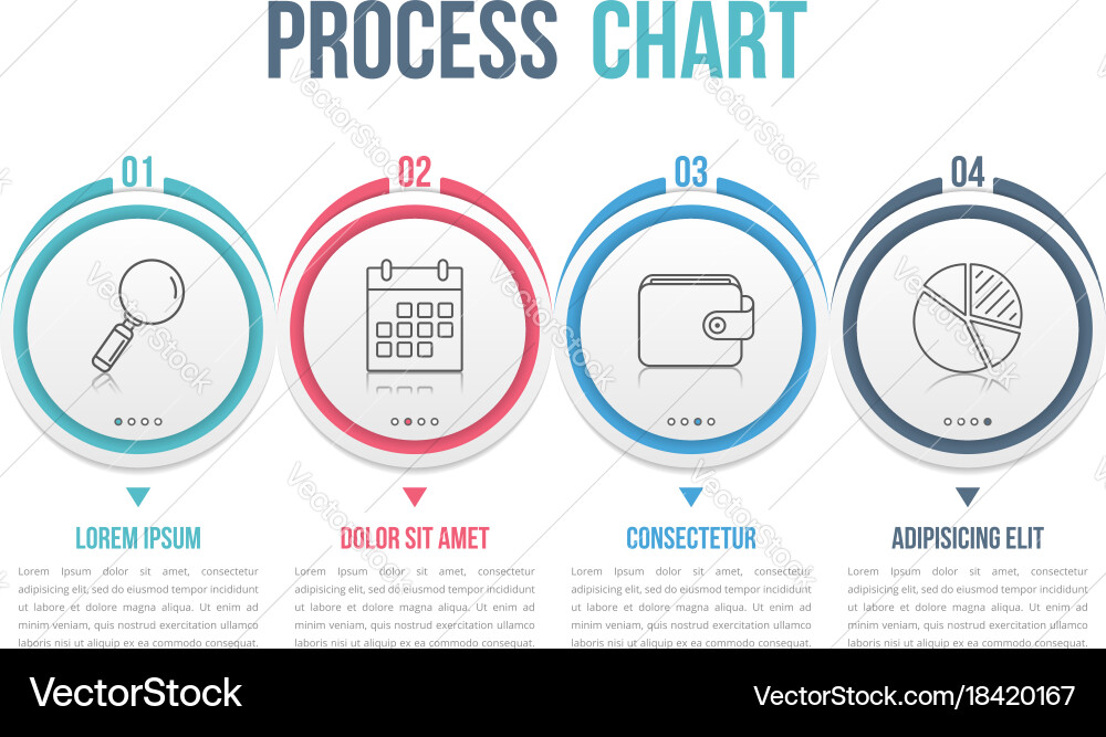Process Flowchart Template Vector Image