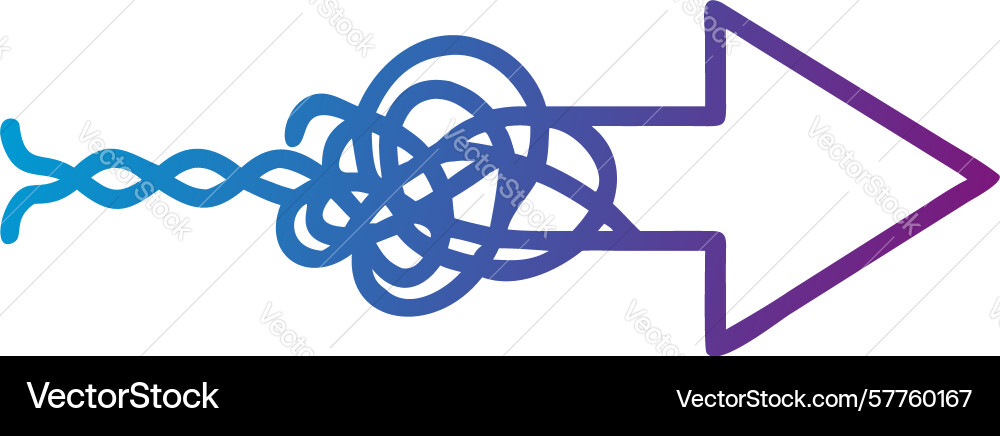 Scattered elements arrow for dispersed flow Vector Image