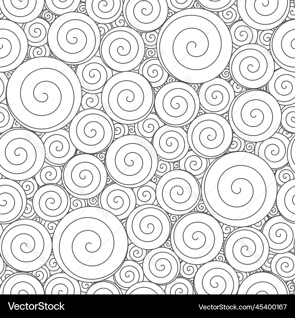 Seamless pattern with round swirls Seamless pattern with round swirls vector image