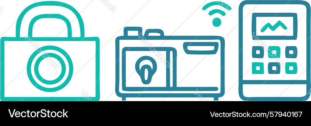 Secure Wireless Camera Icon Vector Image