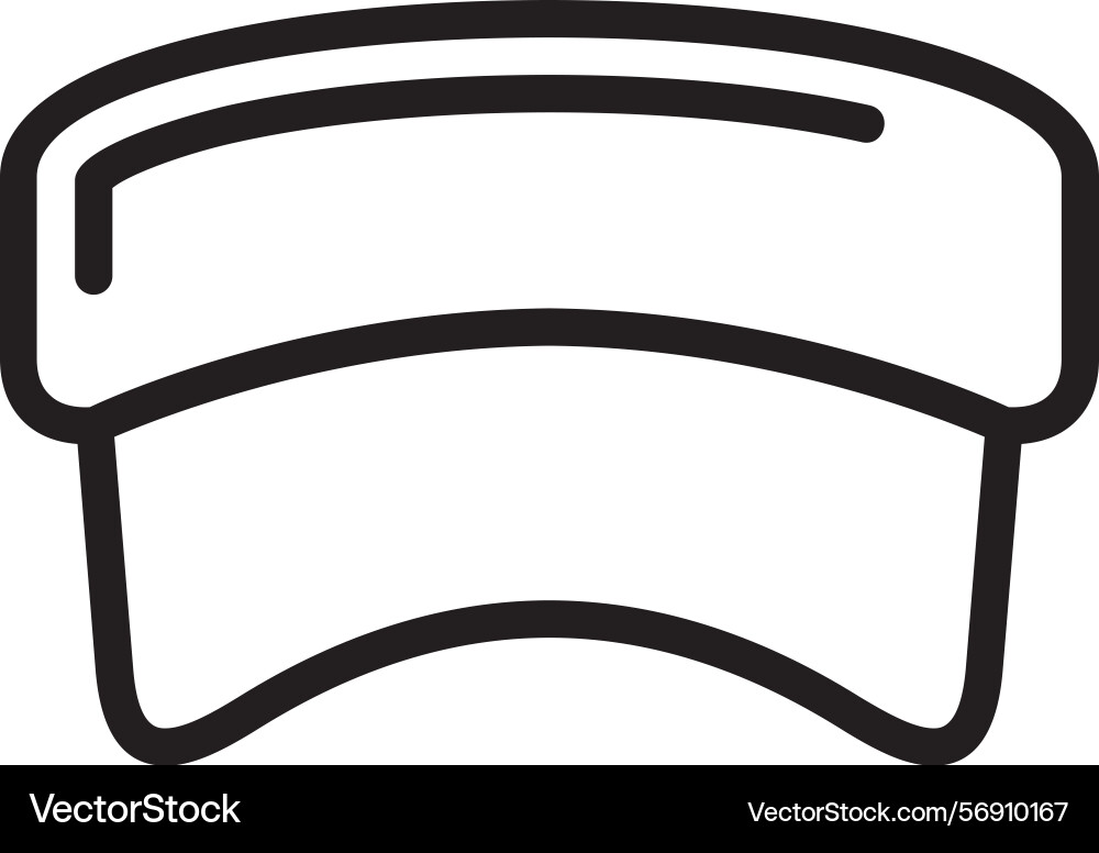 Sun visor linear style icon design Vector Image