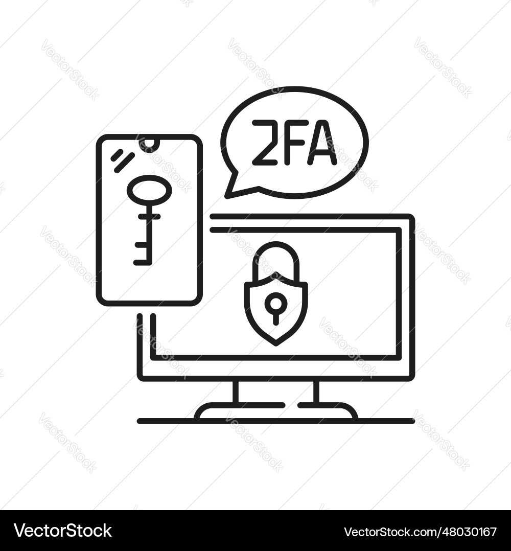 Two-Factor Authentication Icon vector image