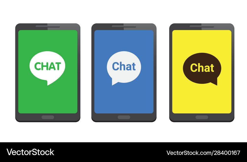 Variation chat app logo interface loading screen Variation chat app logo interface loading screen vector image