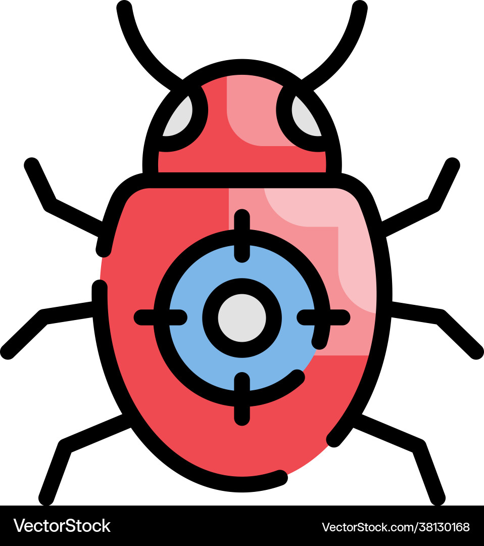 Bug fixing style vector image