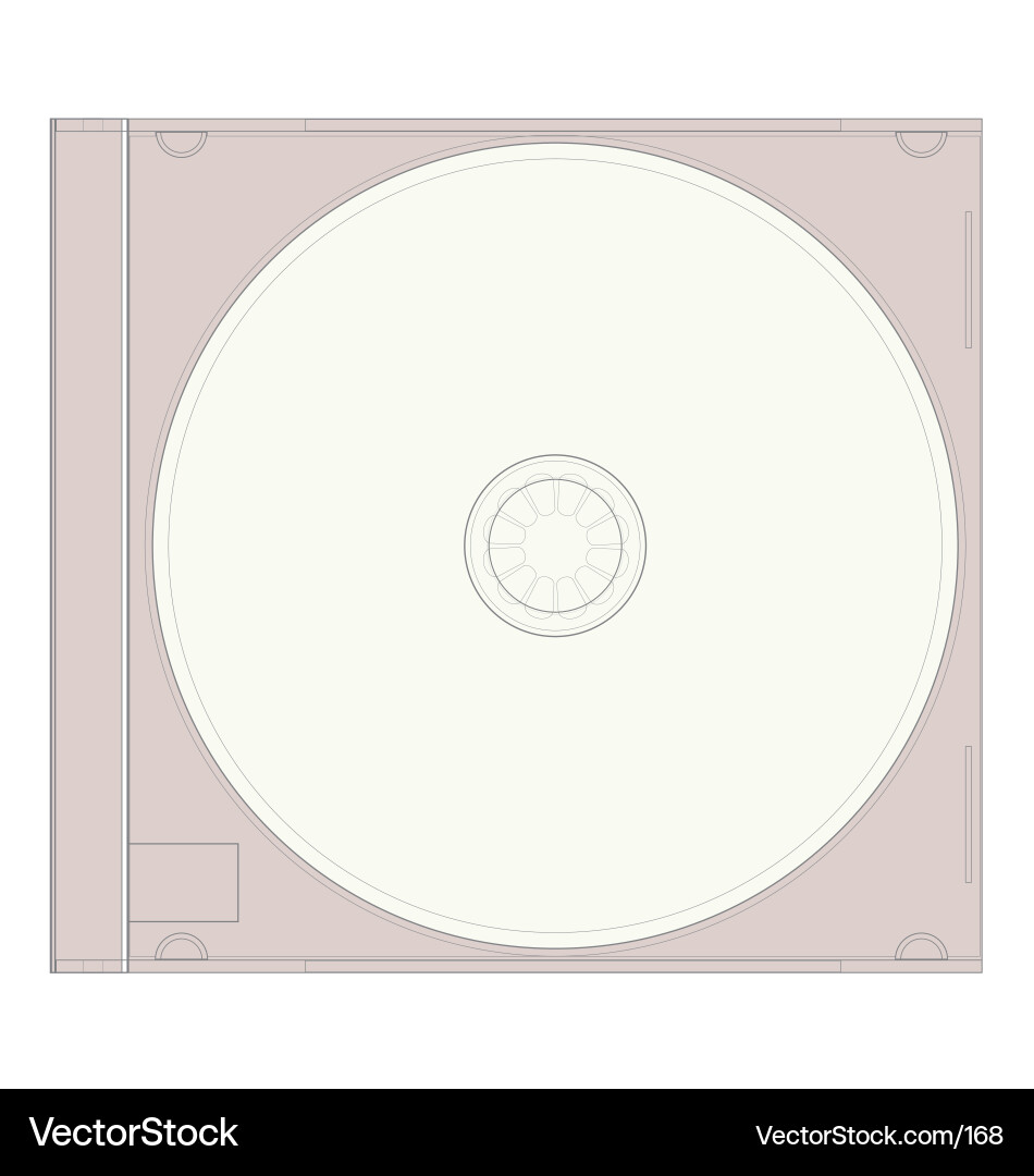 Cd dual case Royalty Free Vector Image - VectorStock