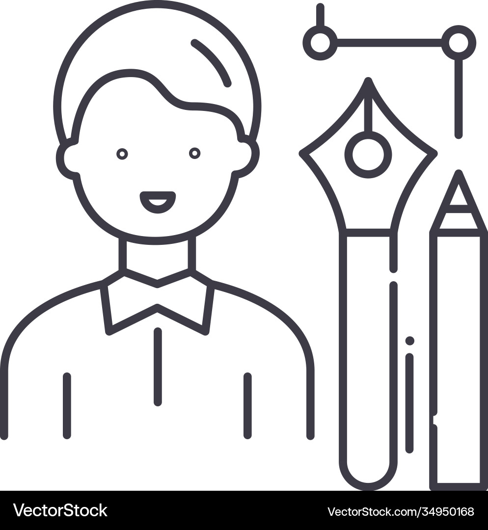 Create web content icon linear isolated Create web content icon linear isolated vector image