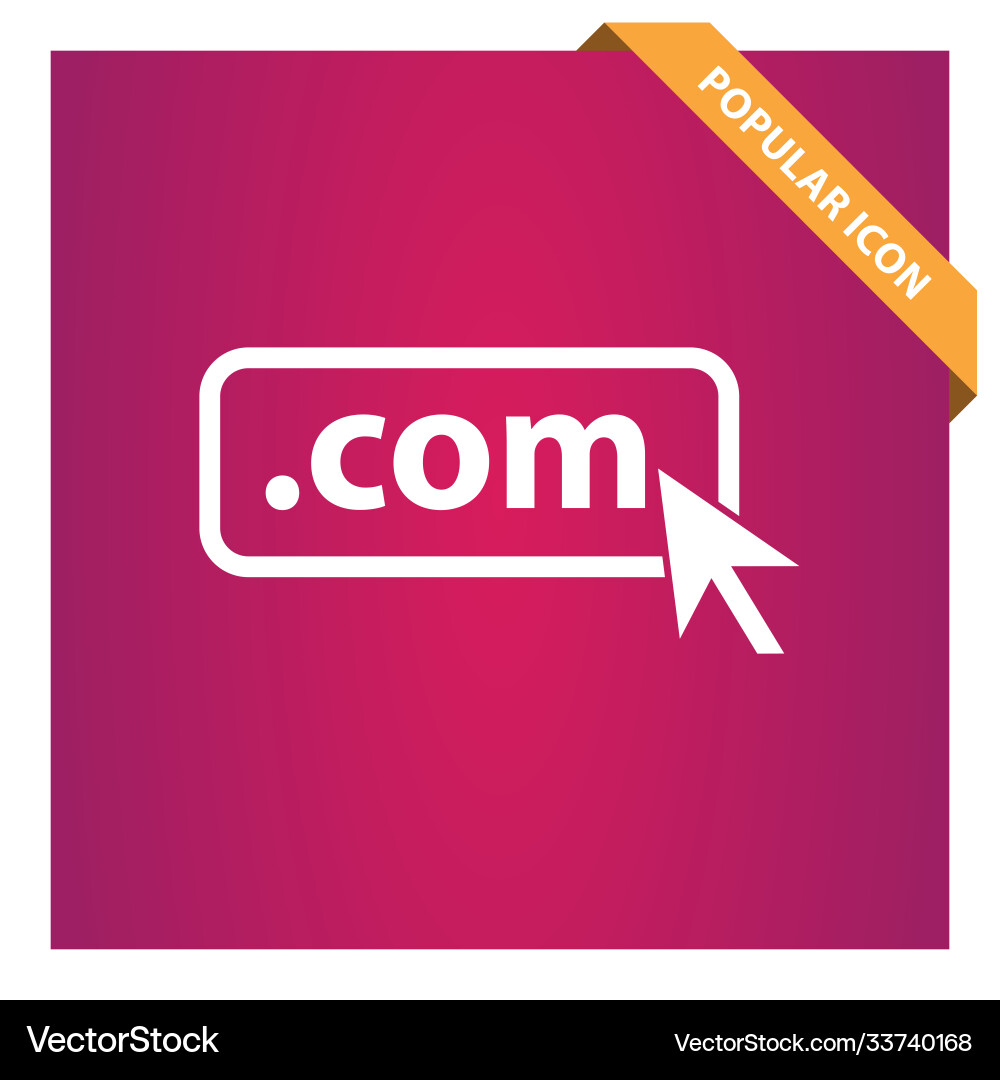 Domain com icon Domain com icon vector image