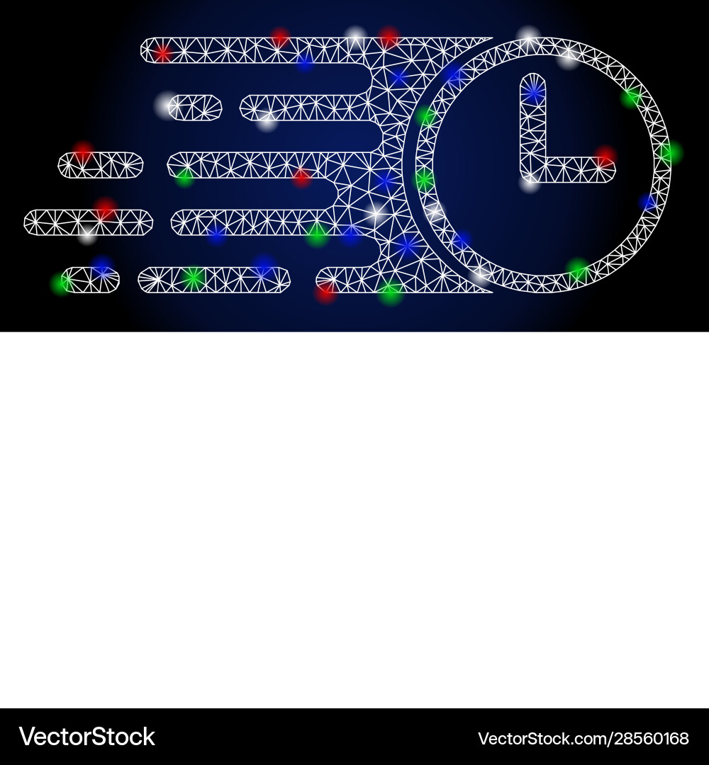 Flare mesh network speed time with spots Flare mesh network speed time with spots vector image