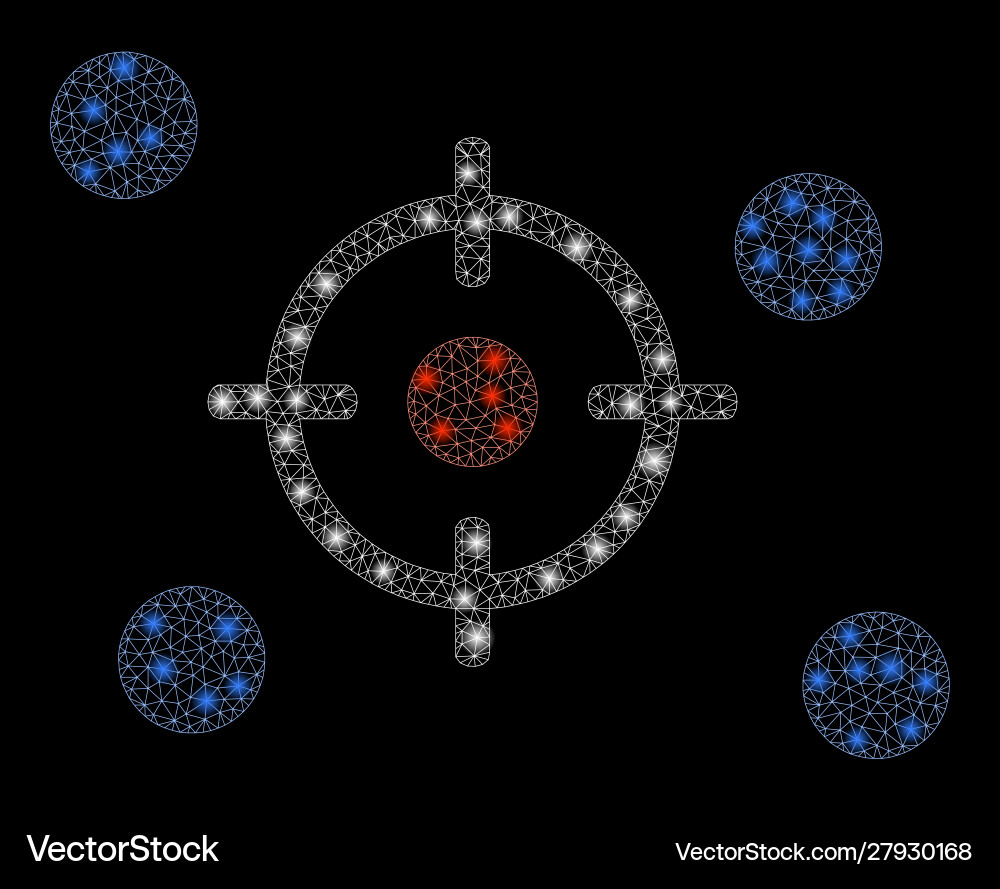 Flare mesh wire frame selective with spots Flare mesh wire frame selective with spots vector image